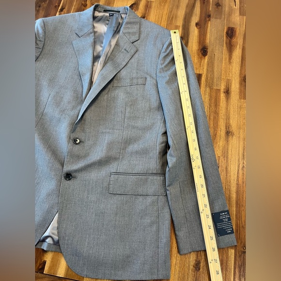 J. Crew Ludlow Slim-fit Suit Jacket Double Vent Loro Piana Wool Charcoal 44R NEW - Picture 16 of 17